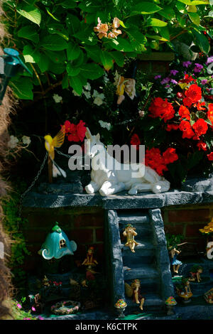 A UNICORN, MYTHICAL GARDEN SANDOWN. Stock Photo