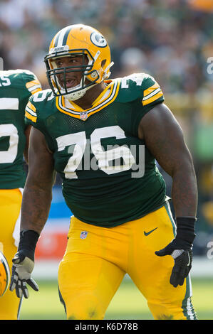 Green Bay Packers' Mike Daniels stretches during NFL football training ...