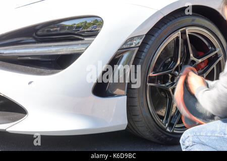 Frankfurt, Germany. 12th Sep, 2017. McLaren at the 65th IAA International Motor Show in Frankfurt/Main on Tuesday, September 12th, 2017 Credit: Markus Wissmann/Alamy Live News Stock Photo