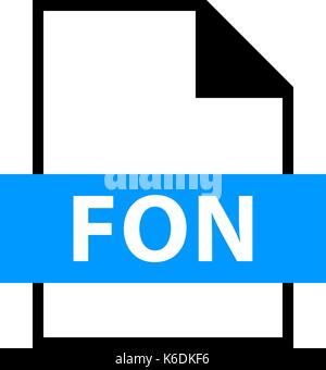 Use it in all your designs. Filename extension icon FON Font File in flat style. Quick and easy recolorable shape. Vector illustration Stock Vector