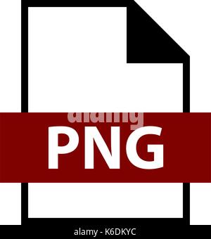 Use it in all your designs. Filename extension icon PNG Portable Network Graphics in flat style. Quick and easy recolorable shape. Vector illustration Stock Vector