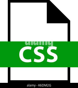 Use it in all your designs. Filename extension icon CSS Cascading Style Sheets in flat style. Quick and easy recolorable shape. Vector illustration Stock Vector