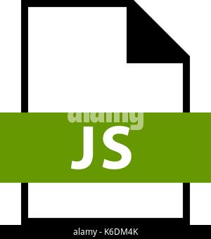 Use it in all your designs. Filename extension icon JS Java Script in flat style. Quick and easy recolorable shape. Vector illustration Stock Vector