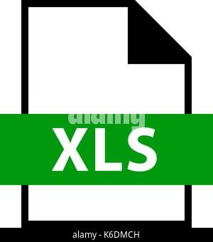Use it in all your designs. Filename extension icon XLS Microsoft Excel Binary File Format in flat style. Quick and easy recolorable shape Stock Vector