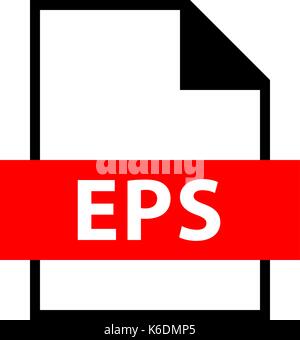 Use it in all your designs. Filename extension icon EPS Encapsulated PostScript in flat style. Quick and easy recolorable shape. Vector illustration Stock Vector