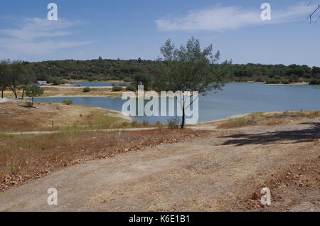 Povoa e Meadas Dam in Castelo de Vide. Portugal Stock Photo