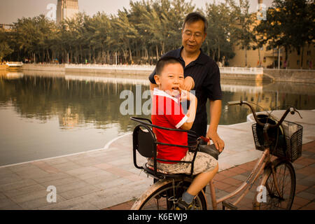 son and grandfather Stock Photo