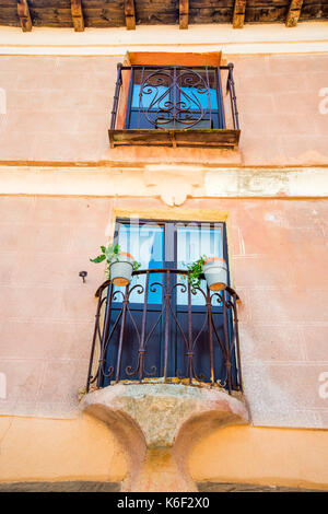 Facade of house. Plaza Mayor, Medinaceli, Soria province, Castilla Leon, Spain. Stock Photo