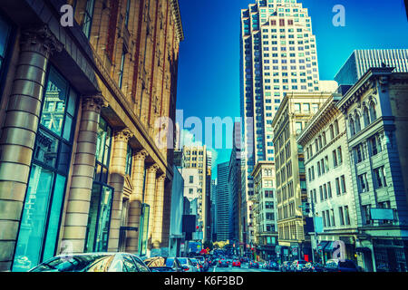 San Francisco, CA, USA - October 31, 2016: Financial district on a sunny day Stock Photo