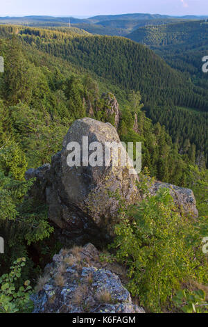 Hahnenkleeklippen / Hahnenklee Crags at Upper Harz / Oberharz in the Harz National Park, Lower Saxony, Germany Stock Photo