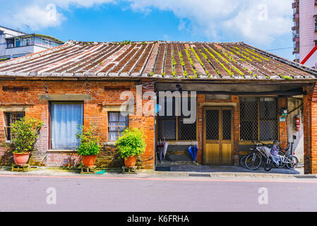 TAIPEI, TAIWAN - JUNE 29: This is an old town house in the suburban Shenkeng district of Taipei which is famous for its traditional architecture  on J Stock Photo