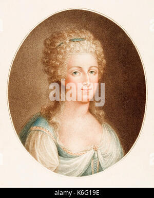 Marie Antoinette, 1755 – 1793.  Last Queen of France before the French Revolution as the wife of Louis XVI of France. Stock Photo