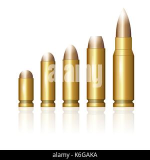 Set of Different Bullets Stock Vector