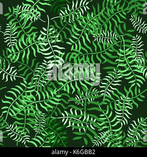 Tropical Palm Leaves Seamless Pattern Stock Vector