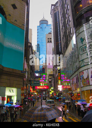 View of commercial buildings in Central area in Hong Kong  Central area is the main commercial district of Hong Kong Stock Photo