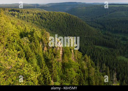 Hahnenkleeklippen / Hahnenklee Crags at Upper Harz / Oberharz in the Harz National Park, Lower Saxony, Germany Stock Photo