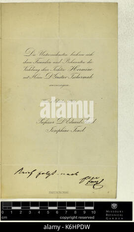 Correspondence   Fenzl (Eduard) and Engelmann (George) (Oct 01, 1866 (1)) BHL43373534 Stock Photo