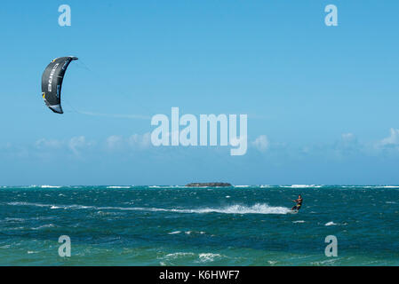 Kite surfing, Sakalava Bay, Antsiranana, Diego Suarez, Madagascar Stock Photo