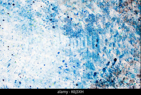 Hand painted blue watercolor abstract wooden background Stock Photo