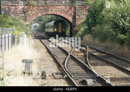 Trains working at Hunts Cross, Liverpool Stock Photo