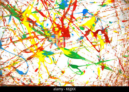 Paint Splattered on white paperpattern Stock Photo