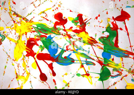 Paint Splattered on white paperpattern Stock Photo