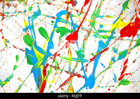 Paint Splattered on white paperpattern Stock Photo