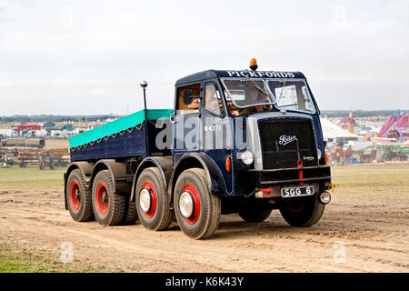 A 1956 Pickfords Foden Heavy Haulage Tractor, Reg. No. SGG 6, at the 2017 Great Dorset Steam Fair, Tarrant Hinton, Blandford, Dorset, United Kingdom. Stock Photo