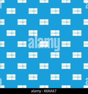 Postal parcel pattern seamless blue Stock Vector