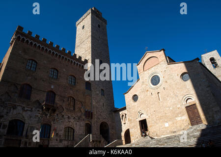 The Collegiate Church of Santa Maria Assunta, San Gimignano Tuscany Italy Europe EU Stock Photo