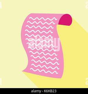 Piece of manuscript icon, flat style Stock Vector