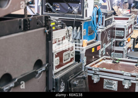 Boxes for the transport of musical instruments Stock Photo - Alamy