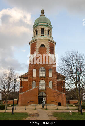Southampton, England, UK - February 16, 2014: The hospital chapel of the demolished Royal Victoria Hospital stands alone in the parkland of Netley Cou Stock Photo