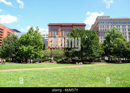 Looking across InIndependence Mall towards the Bourse Building, Philadelphia, Pennsylvania, United States Stock Photo