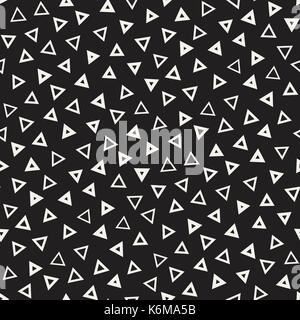 Seamless primitive jumble minimalism patterns. Randomly scattered geometric shapes. Abstract background design Stock Vector