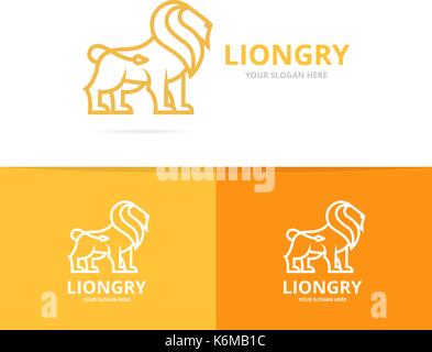 Vector of lion or cat logo combination Stock Vector