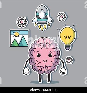 set knowledge education with creative icon Stock Vector