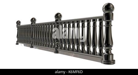 Stair Railing Render 3d rendering of a metalic stair rail isolated on a white background ...