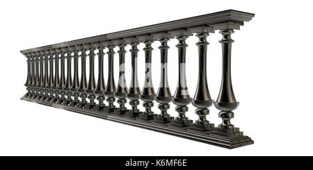 Stair Railing Render 3d rendering of a metalic stair rail isolated on a white background ...