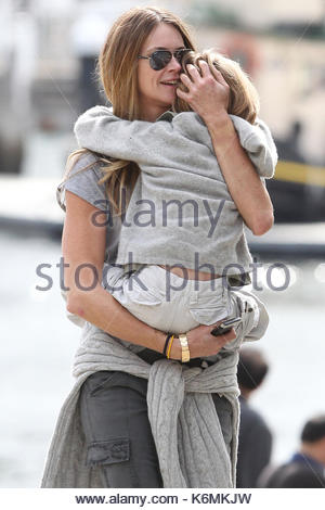 Elle Macpherson taking her son Aurelius Cy Andrea Busson to school ...