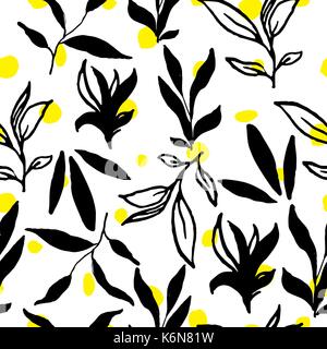 Simple stylish seamless hand-made pattern Stock Vector