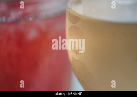 Humidity Condenses on a Wine Glass Stock Photo