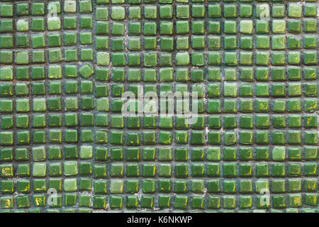 Green small mosaic, wall, floor tile Stock Photo