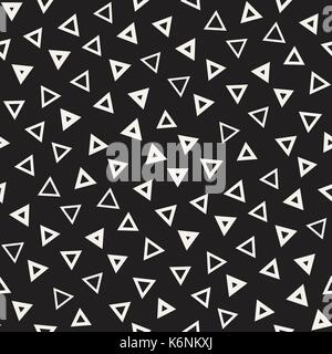 Seamless primitive jumble minimalism patterns. Randomly scattered geometric shapes. Abstract background design Stock Vector
