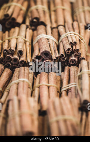 Cinnamon Stack Cinnamon on a market in Sri Lanka Stock Photo - Alamy