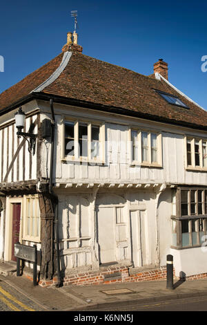 UK, England, Essex, Saffron Walden, Bridge Street, Myddleton Place, 1490s timber framed shop, house and warehouse Stock Photo