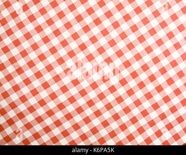 Tablecloth texture-checked fabric Stock Photo