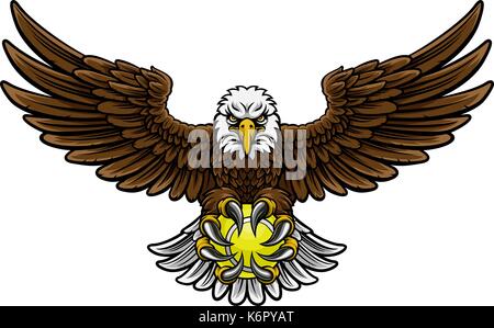 Eagle Tennis Sports Mascot Stock Vector