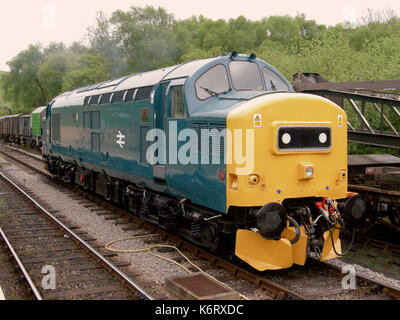 English Electric Type 3 Class 37 Diesel Locomotive Train Stock Photo ...