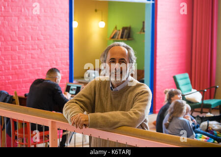 Lennart Lajboschitz, founder of Flying Tiger retail chain and creator of Absalon community house, Copenhagen, Denmark Stock Photo